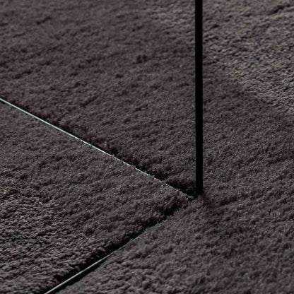 Teppich Anthrazit 140 x 200 cm Polyester