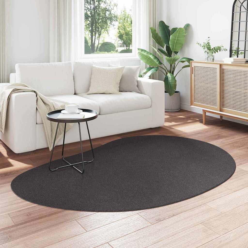 Teppich Anthrazit 140 x 200 cm Polyester