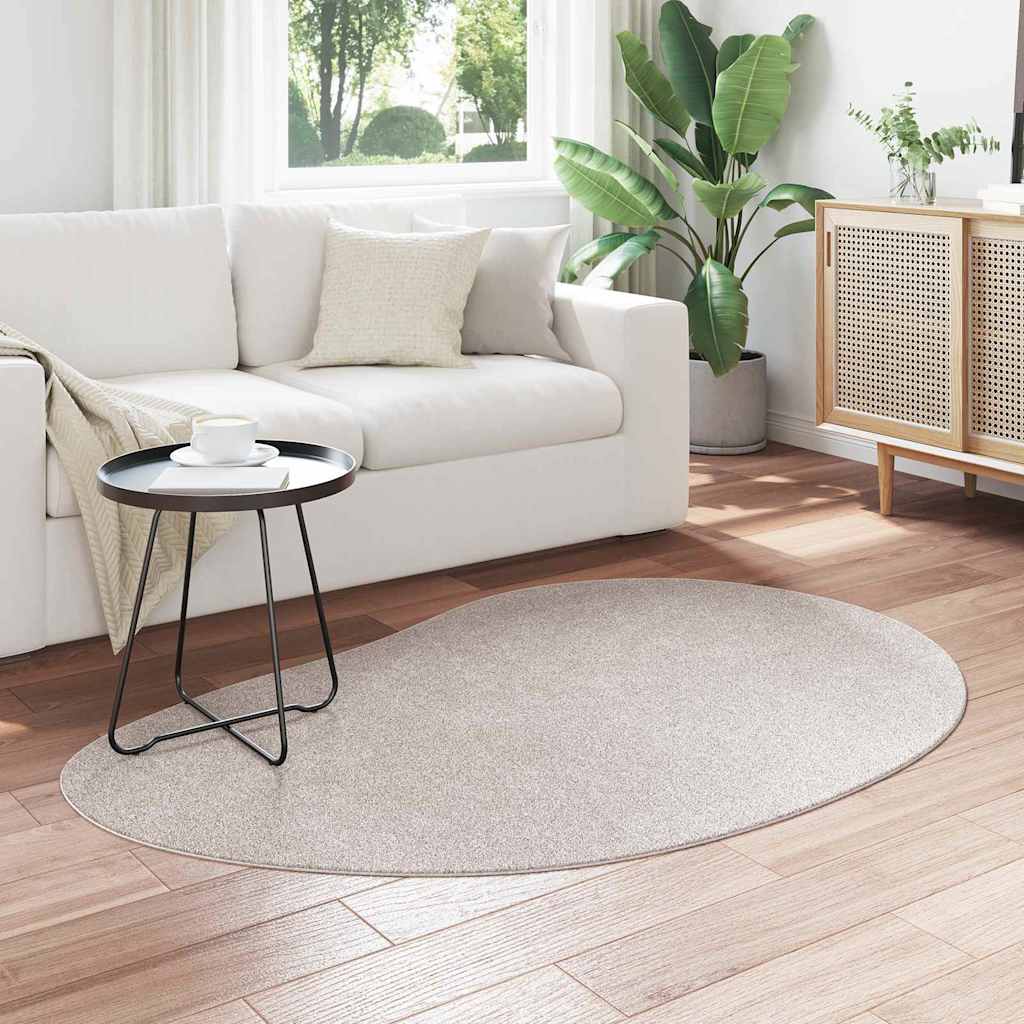 Teppich Sandfarbe 120 x 170 cm Polyester