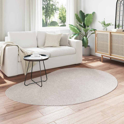 Teppich Sandfarbe 140 x 200 cm Polyester