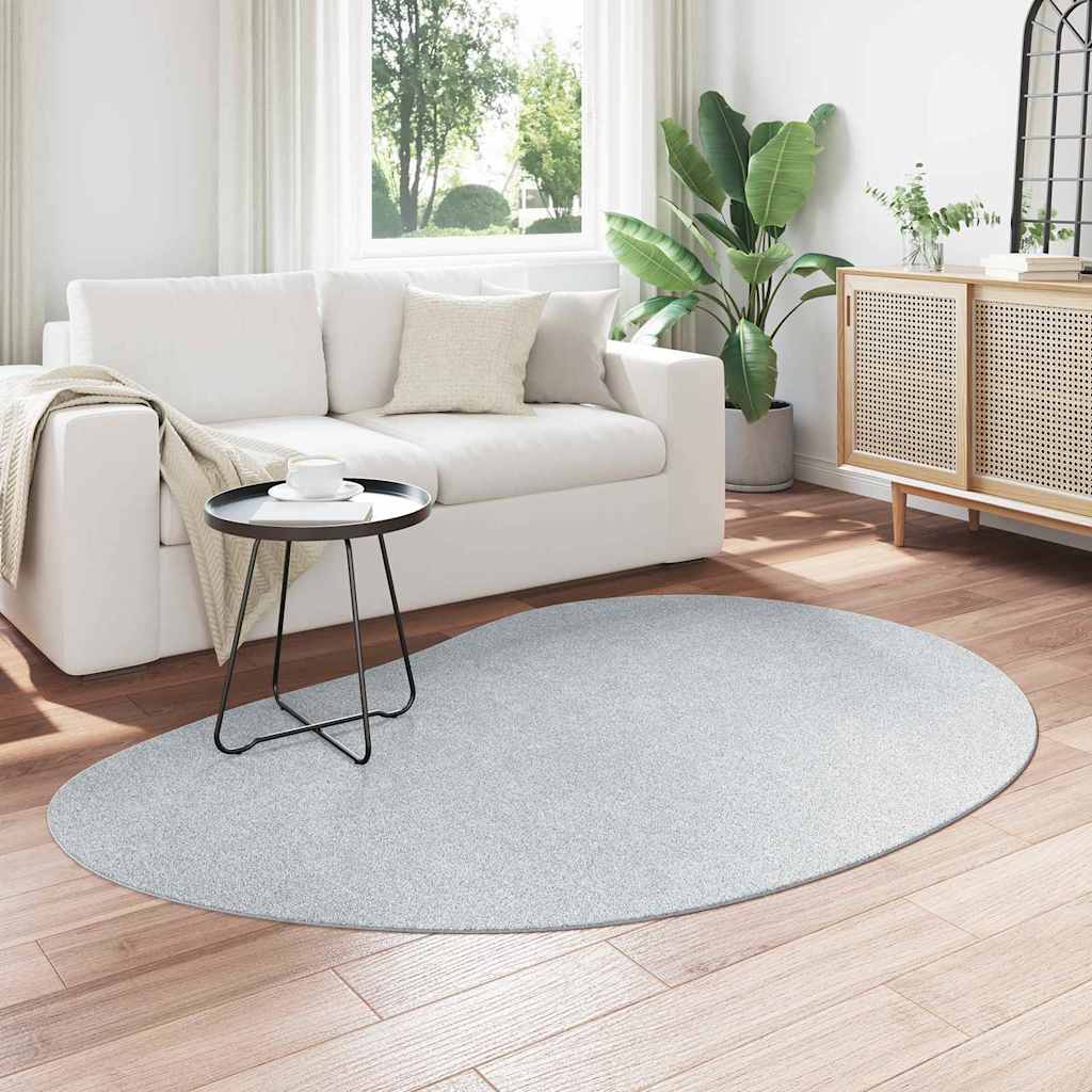 Teppich Grau 140 x 200 cm Polyester