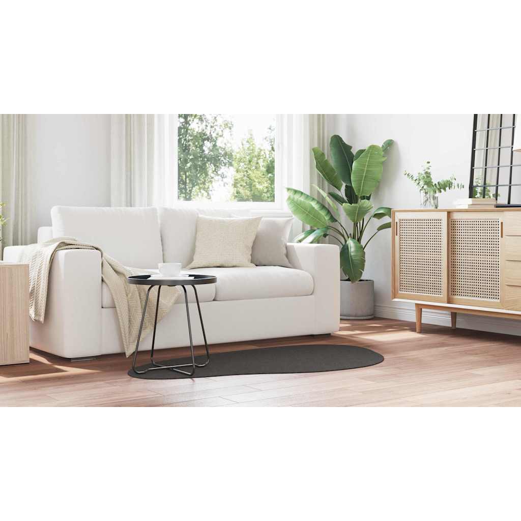 Teppich Anthrazit 80 x 150 cm Polyester