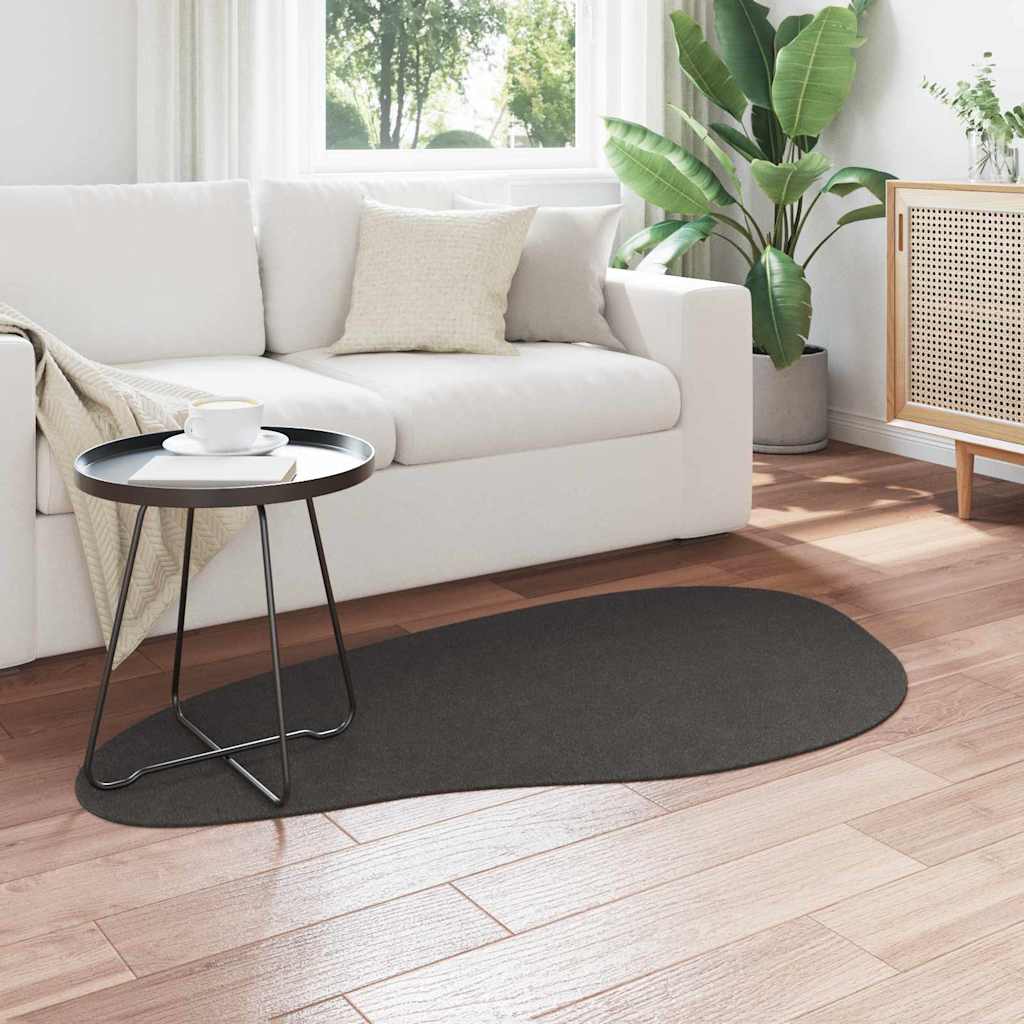 Teppich Anthrazit 80 x 150 cm Polyester