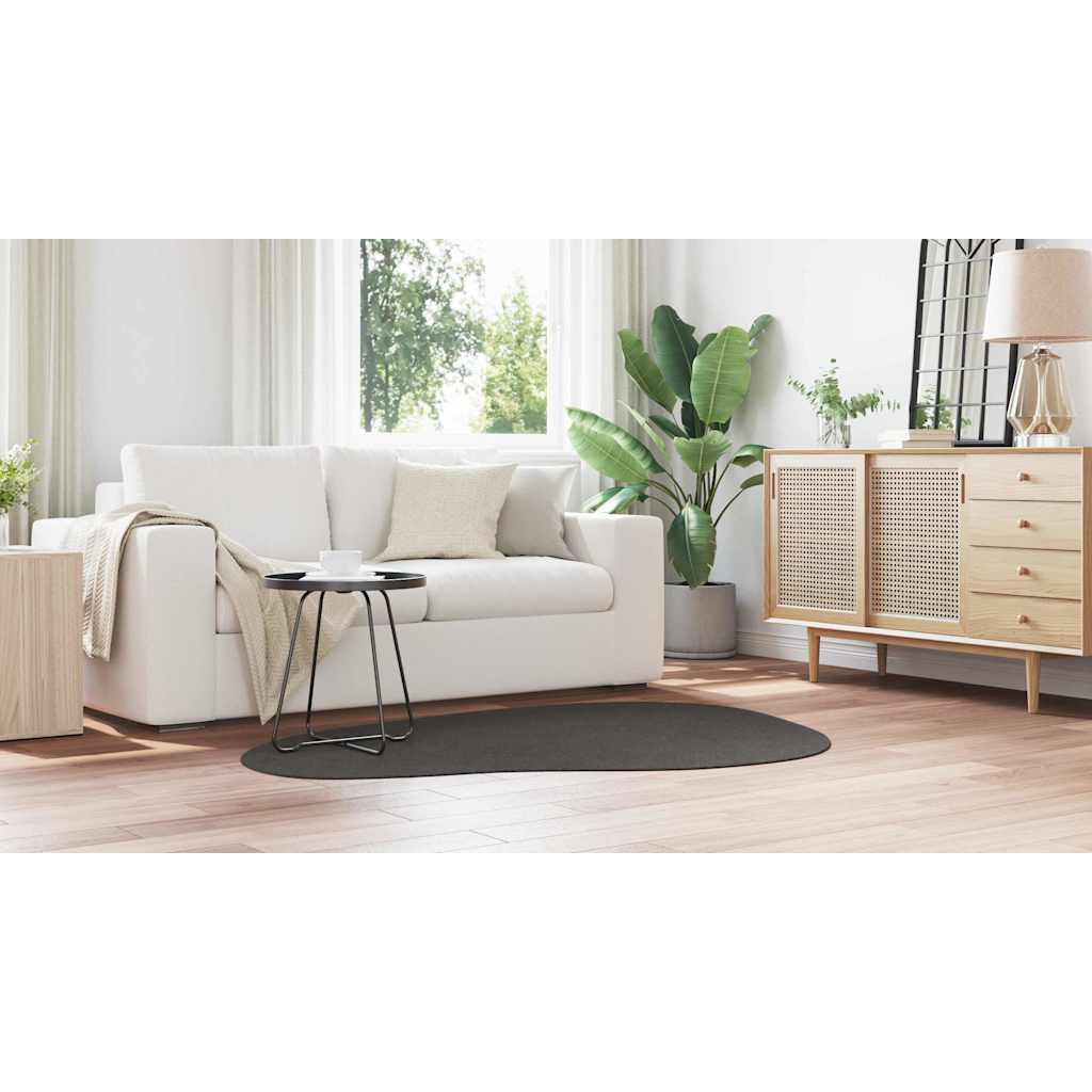 Teppich Anthrazit 120 x 170 cm Polyester