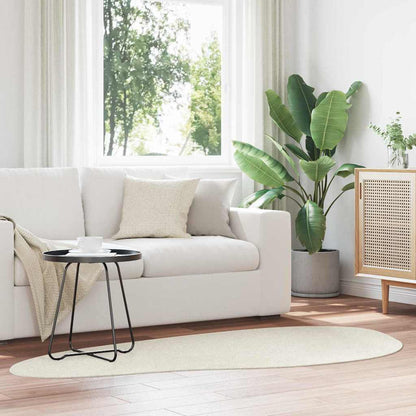 Teppich Creme 100 x 200 cm Polyester