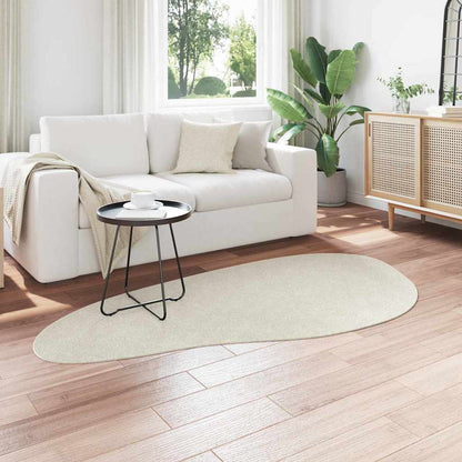 Teppich Creme 100 x 200 cm Polyester