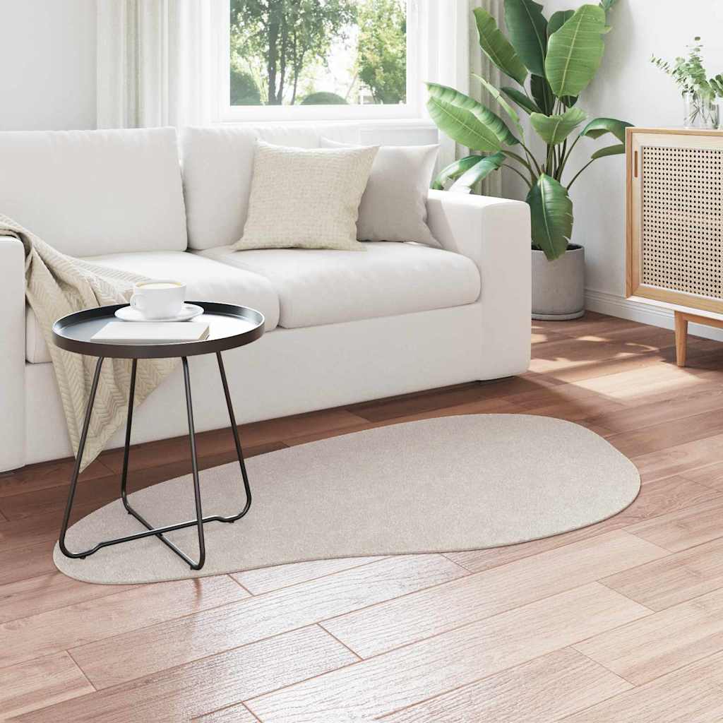Teppich Sandfarbe 80 x 150 cm Polyester