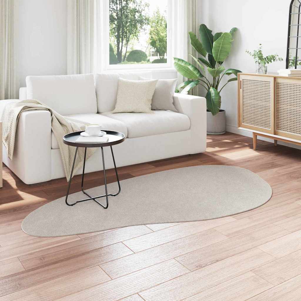 Teppich Sandfarbe 100 x 200 cm Polyester