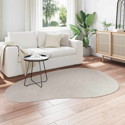 Teppich Sandfarbe 140 x 200 cm Polyester