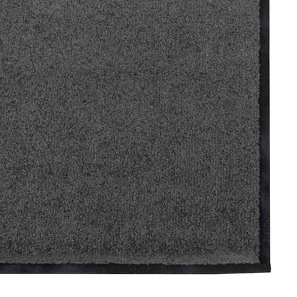 Fußmatte Anthrazit und Schwarz 120 x 250 cm Polyamid und PVC