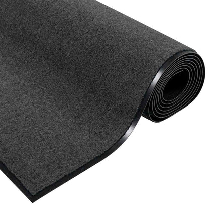 Fußmatte Anthrazit und Schwarz 120 x 250 cm Polyamid und PVC