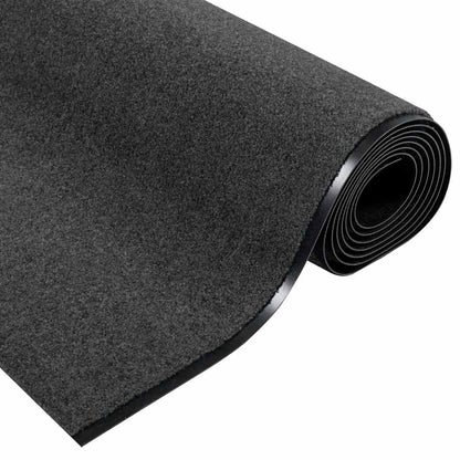 Fußmatte Anthrazit und Schwarz 120 x 400 cm Polyamid und PVC