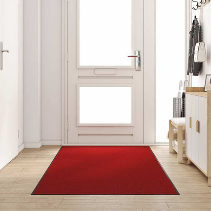 Fußmatte Rot und Schwarz 120 x 300 cm Polyamid und PVC