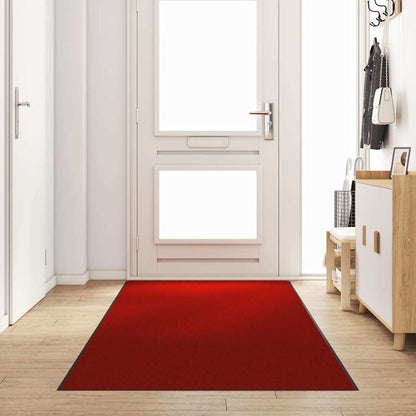 Fußmatte Rot und Schwarz 120 x 350 cm Polyamid und PVC