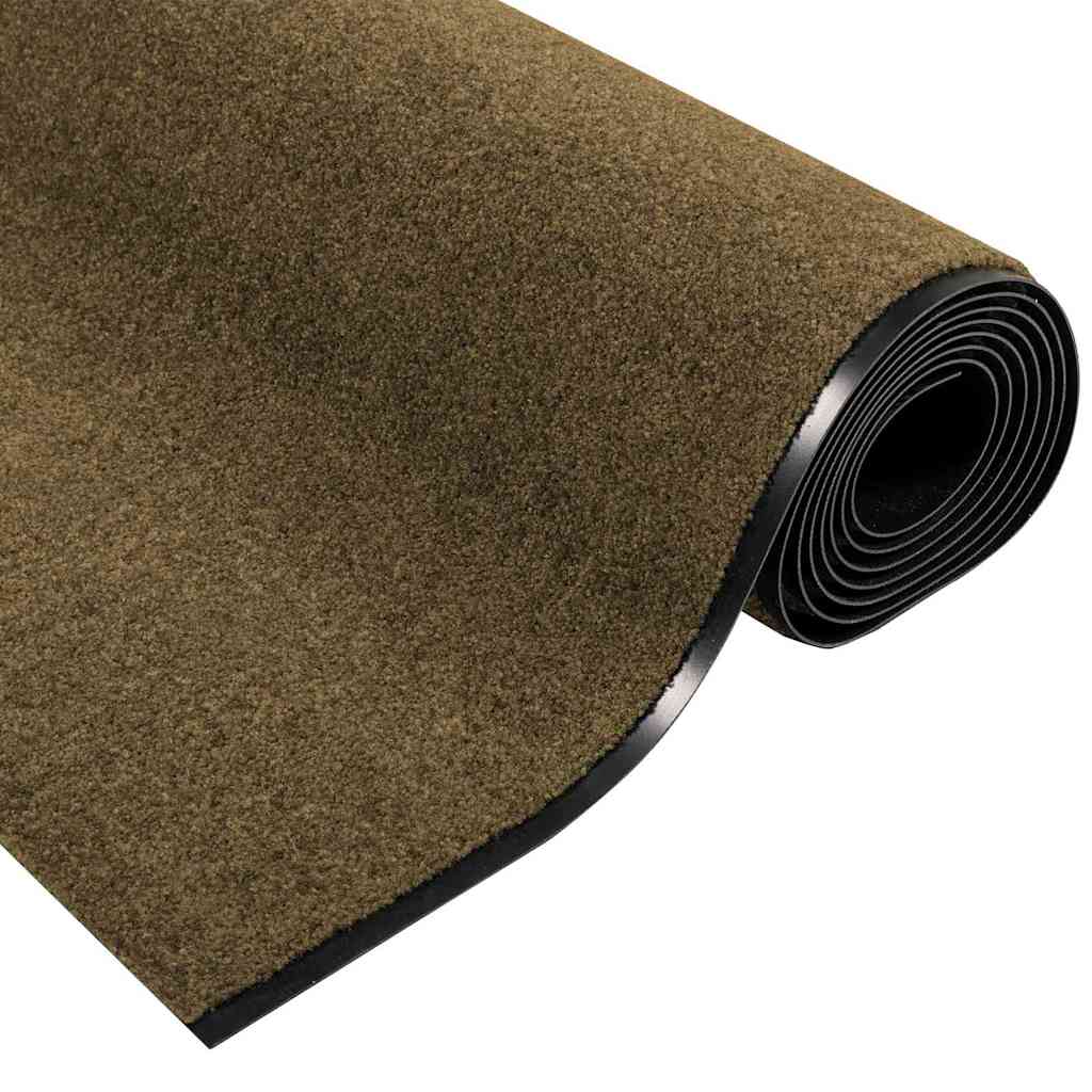Fußmatte Braun und Schwarz 120 x 350 cm Polyamid und PVC