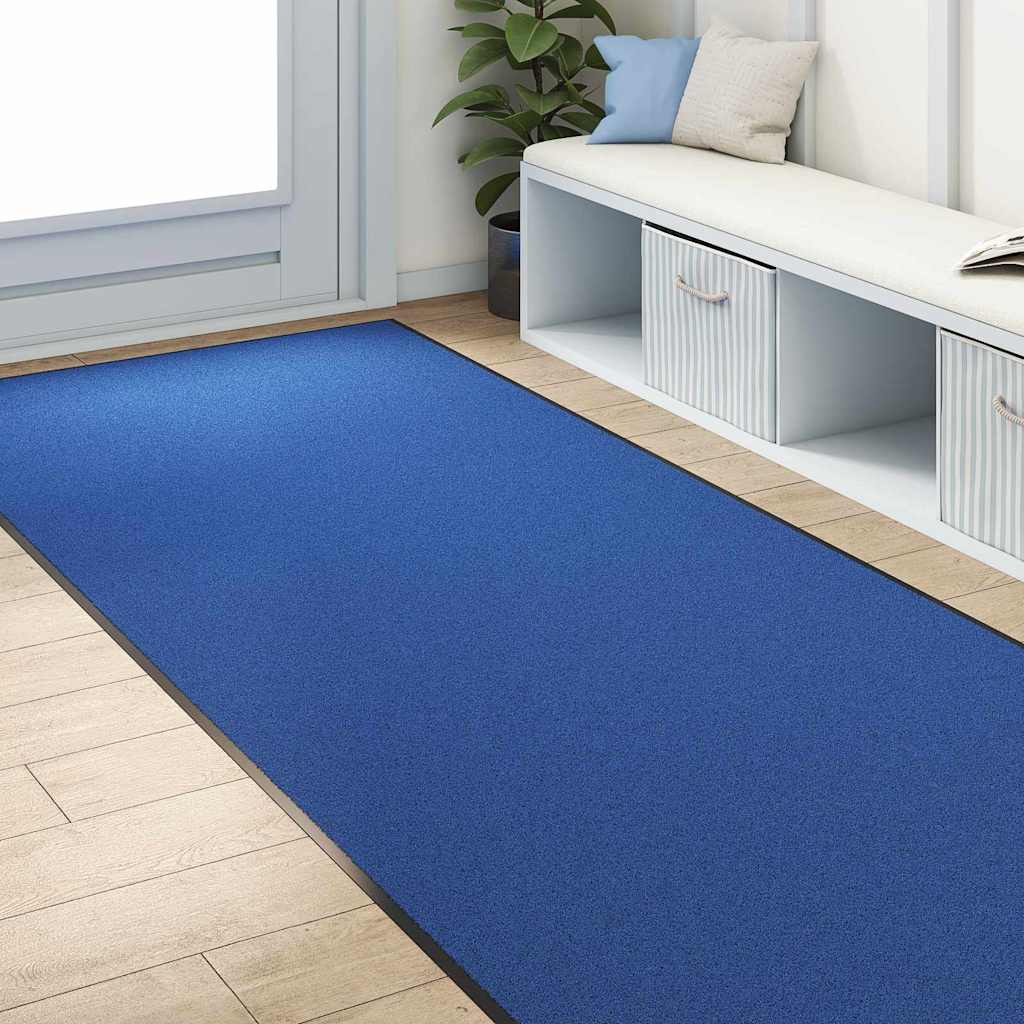Fußmatte Blau und Schwarz 120 x 250 cm Polyamid und PVC