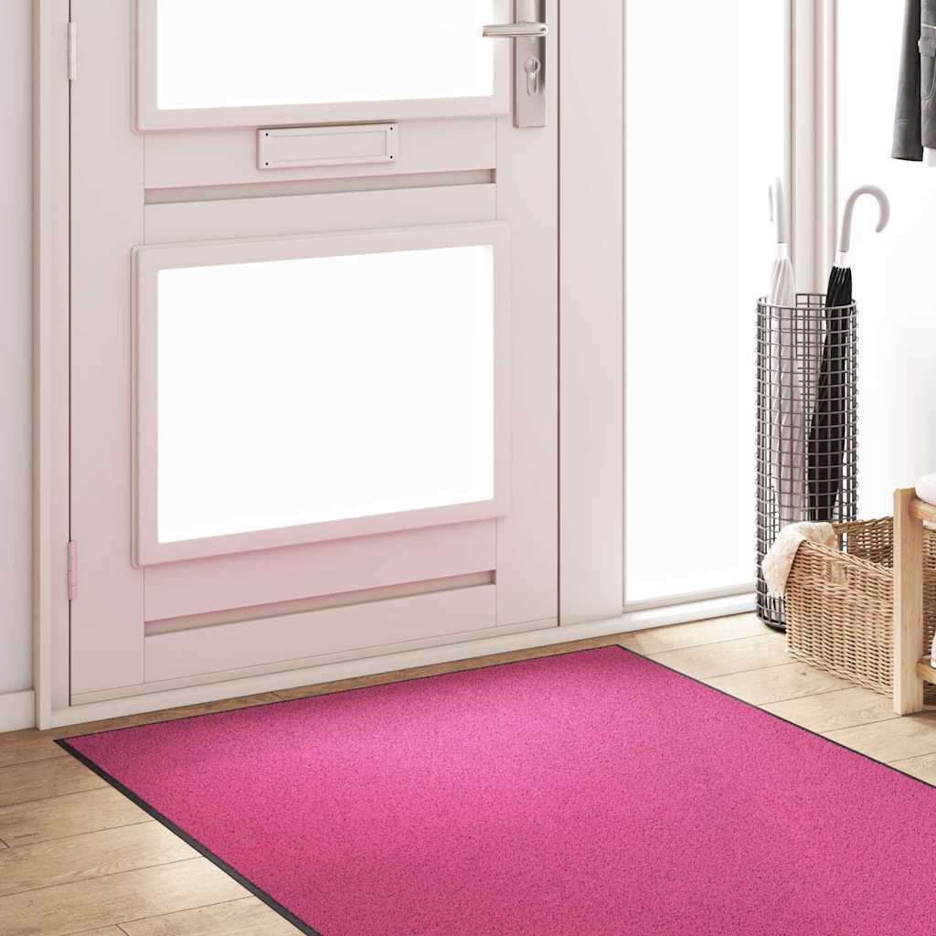 Fußmatte Rosa und Schwarz 120 x 250 cm Polyamid und PVC