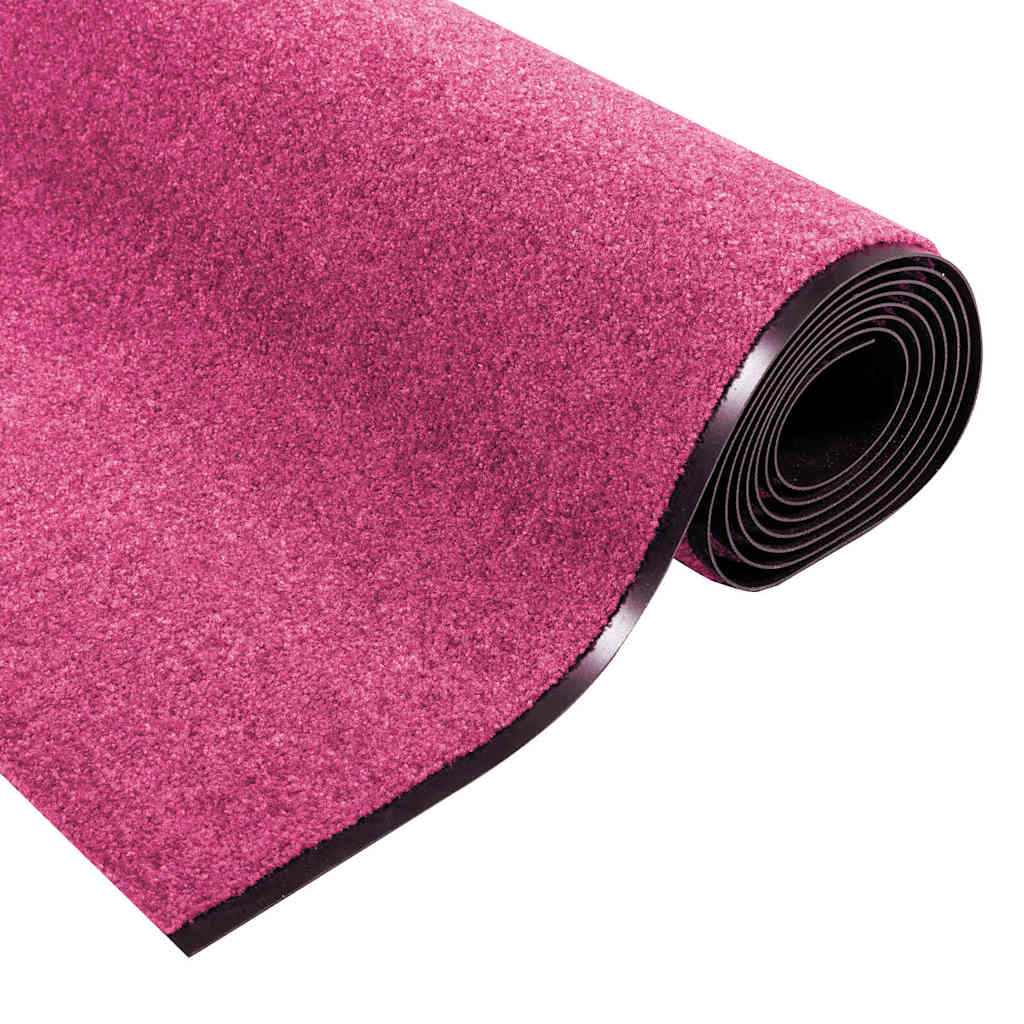 Fußmatte Pink und Schwarz 120 x 350 cm Polyamid und PVC