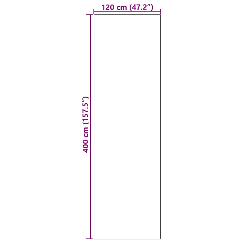 Fußmatte Pink und Schwarz 120 x 400 cm Polyamid und PVC