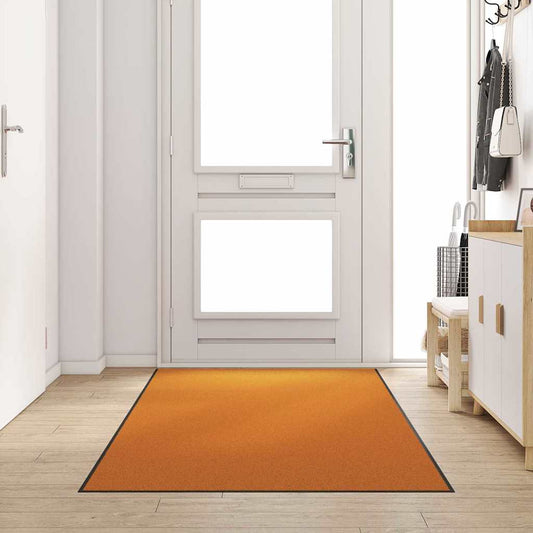 Fußmatte Orange und Schwarz 120 x 250 cm Polyamid und PVC