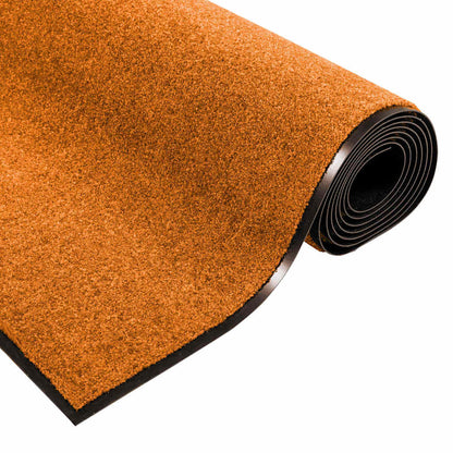 Fußmatte Orange und Schwarz 120 x 300 cm Polyamid und PVC