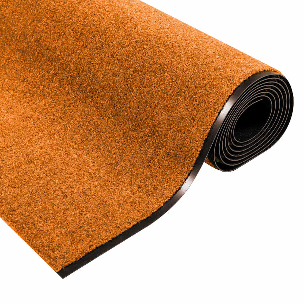 Fußmatte Orange und Schwarz 120 x 350 cm Polyamid und PVC