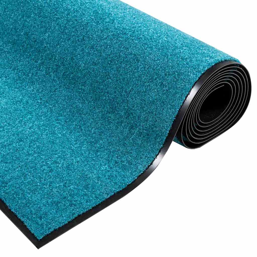 Fußmatte Cyan und Schwarz 120 x 250 cm Polyamid und PVC