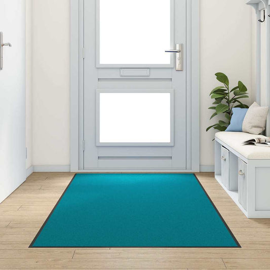 Fußmatte Cyan und Schwarz 120 x 250 cm Polyamid und PVC