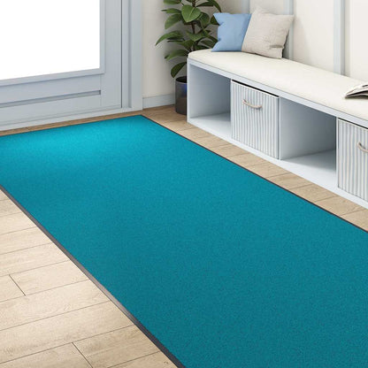 Fußmatte Cyan und Schwarz 120 x 300 cm Polyamid und PVC