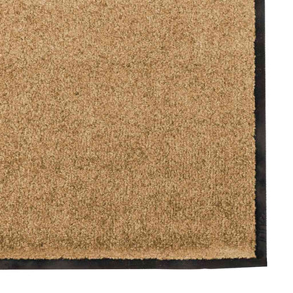 Fußmatte Creme und Schwarz 120 x 250 cm Polyamid und PVC