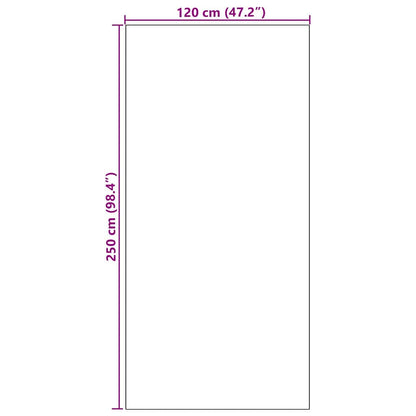 Fußmatte Creme und Schwarz 120 x 250 cm Polyamid und PVC