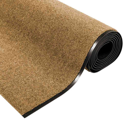 Fußmatte Creme und Schwarz 120 x 350 cm Polyamid und PVC