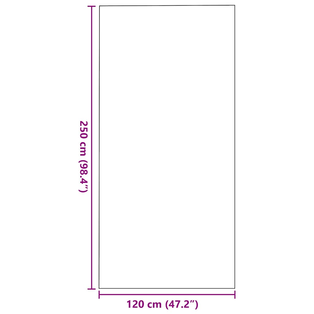 Fußmatte Sonstiges Anthrazit und Schwarz 120 x 250 cm