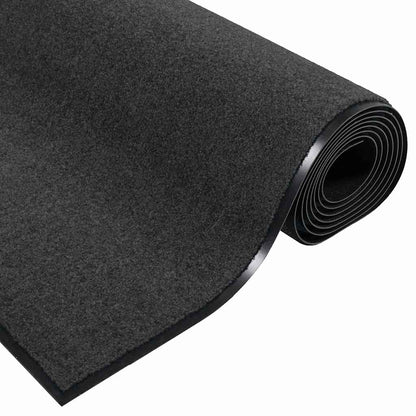 Fußmatte Anthrazit und Schwarz 120 x 300 cm