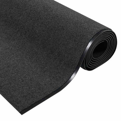 Fußmatte Anthrazit und Schwarz 120 x 350 cm