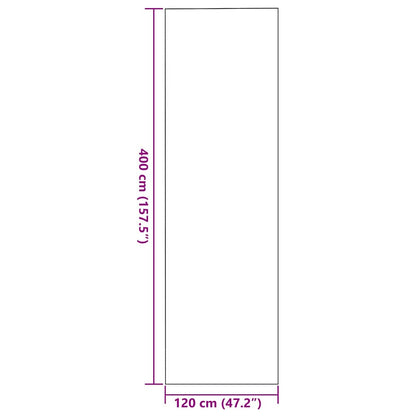 Fußmatte Anthrazit und Schwarz 120 x 400 cm