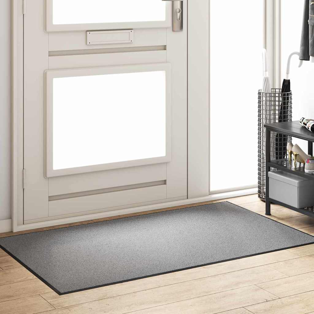 Fußmatte Grau und Schwarz 90 x 150 cm Polypropylen und Vinyl