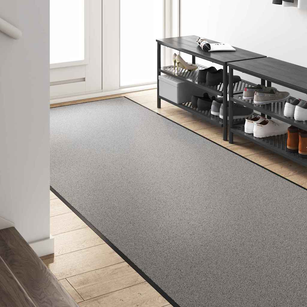 Fußmatte Grau und Schwarz 120 x 400 cm Polypropylen und Vinyl