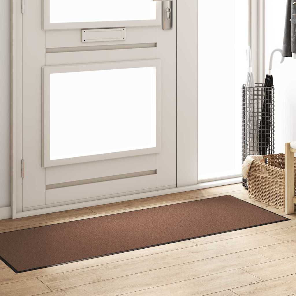 Fußmatte Braun und Schwarz 60 x 180 cm Polypropylen und Vinyl