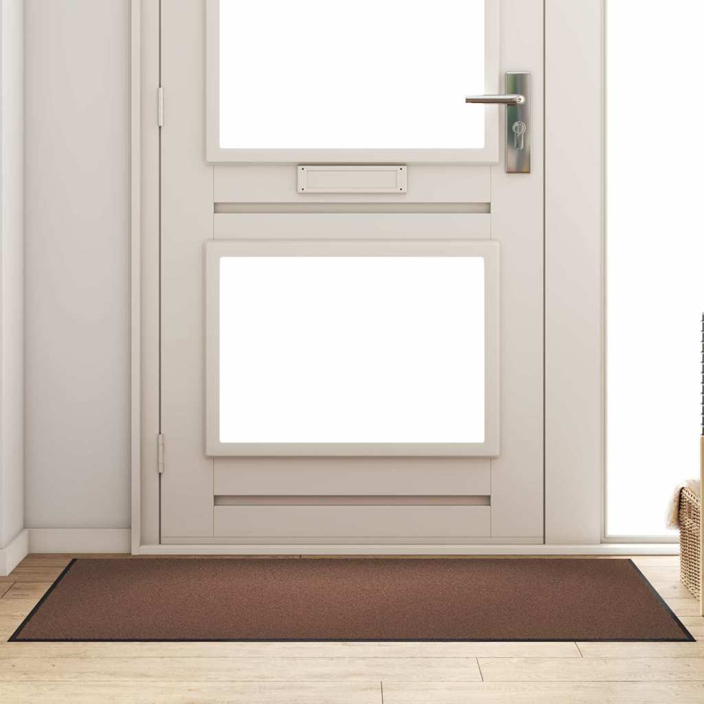 Fußmatte Braun und Schwarz 90 x 150 cm Polypropylen und Vinyl