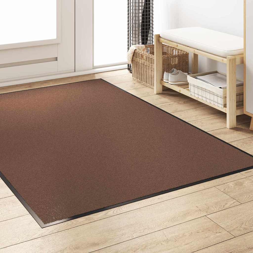 Fußmatte Braun und Schwarz 120 x 180 cm Polypropylen und Vinyl
