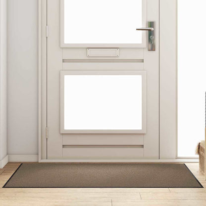 Fußmatte Beige und Schwarz 90 x 150 cm Polypropylen und Vinyl
