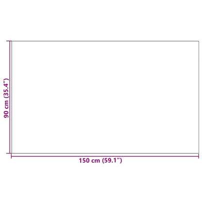 Fußmatte Beige und Schwarz 90 x 150 cm Polypropylen und Vinyl
