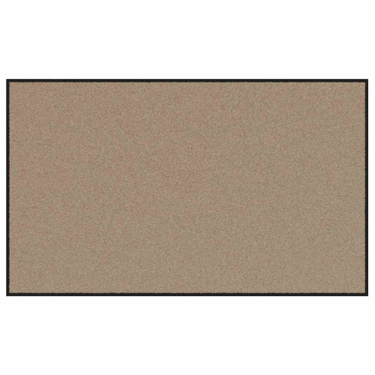 Fußmatte Beige und Schwarz 90 x 150 cm Polypropylen und Vinyl