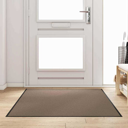 Fußmatte Beige und Schwarz 120 x 180 cm Polypropylen und Vinyl