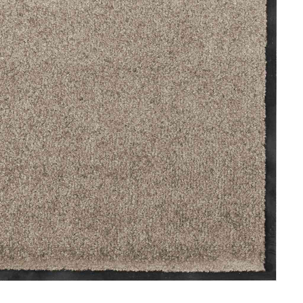 Fußmatte Beige und Schwarz 120 x 250 cm Polypropylen und Vinyl