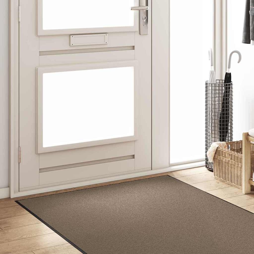 Fußmatte Beige und Schwarz 120 x 250 cm Polypropylen und Vinyl