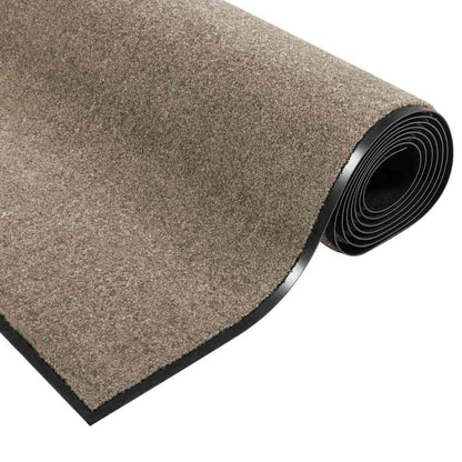Fußmatte Beige und Schwarz 120 x 300 cm Polypropylen und Vinyl