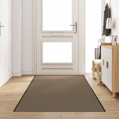 Fußmatte Beige und Schwarz 120 x 350 cm Polypropylen und Vinyl