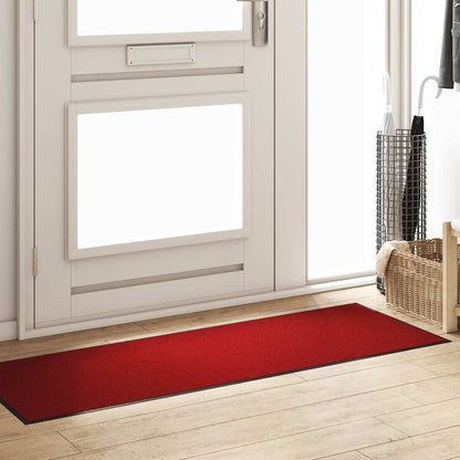 Fußmatte Rot und Schwarz 60 x 180 cm Polypropylen und Vinyl